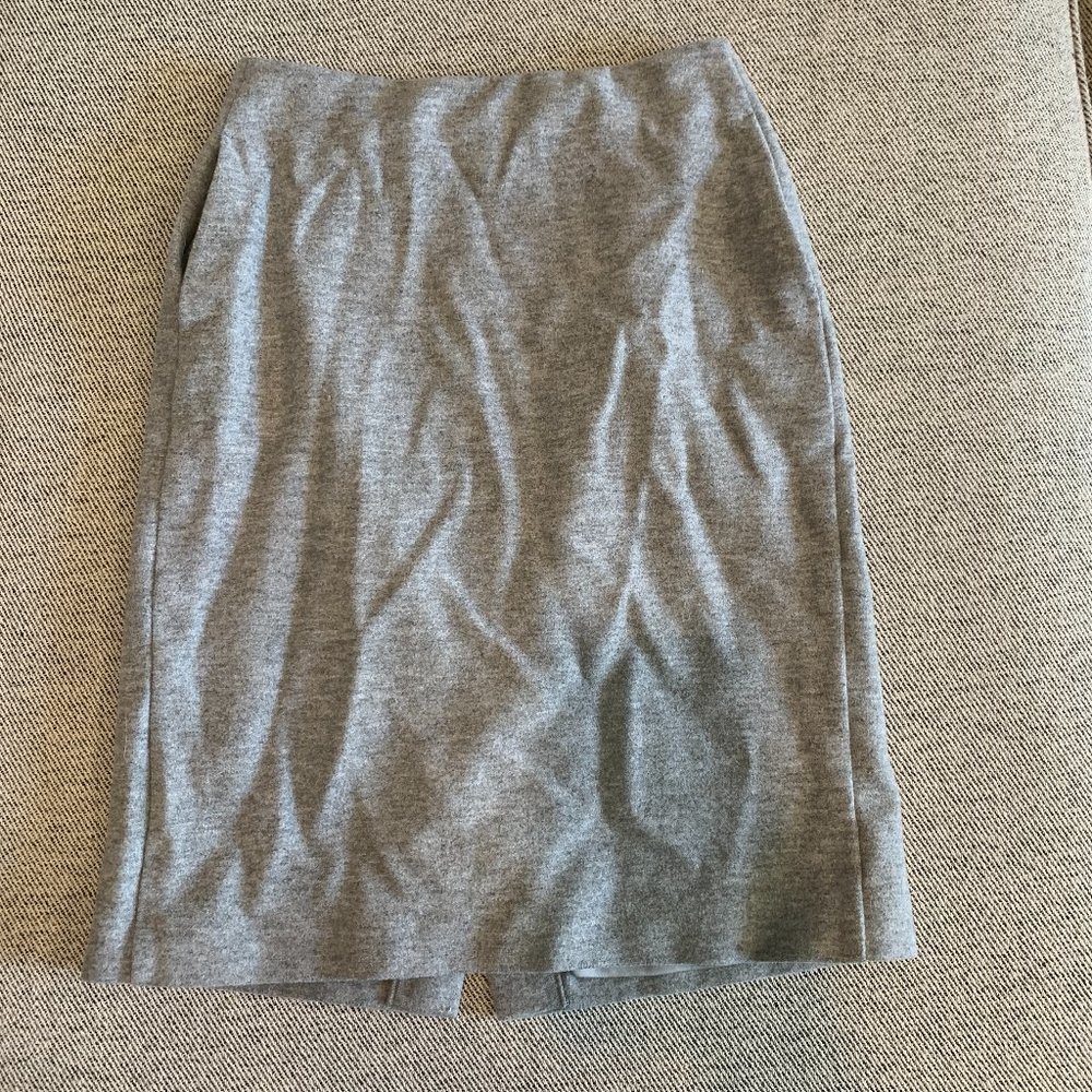 Uniqlo Women Grey Pencil Midi Skirt, Size XS